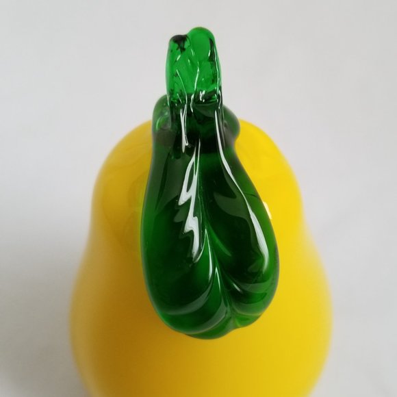 Art Glass Yellow Pear Fruit Decorative Art Décor / Home Décor Collectible - Picture 5 of 10